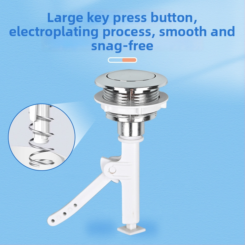 WC tartály gomb, PP anyag, előre/oldal/felso nyomás, modern minimalista stílus