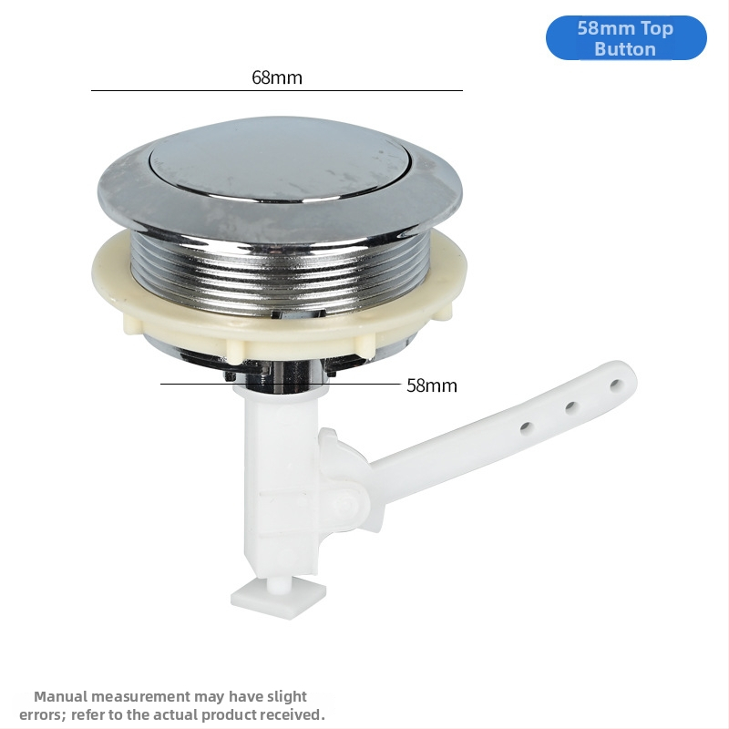 WC tartály gomb, PP anyag, előre/oldal/felso nyomás, modern minimalista stílus