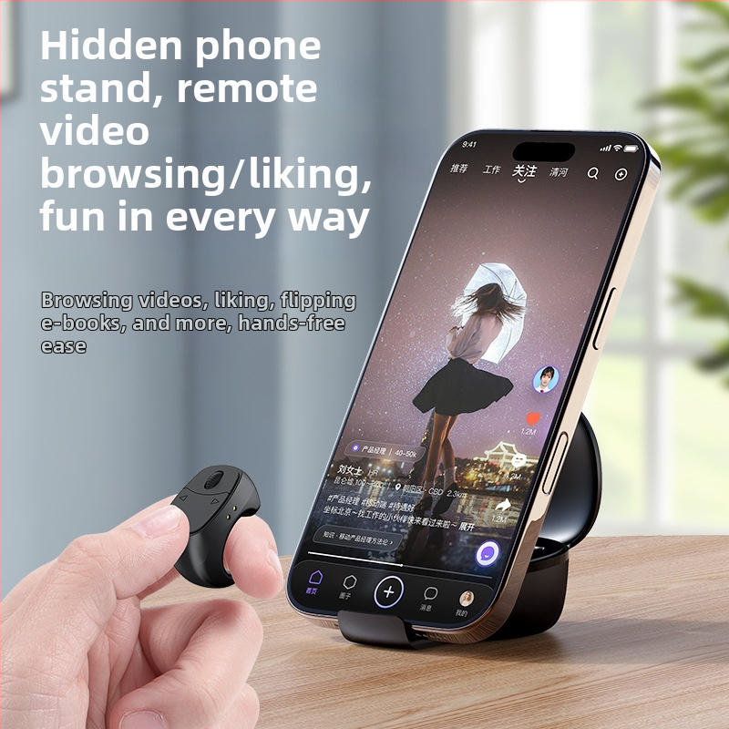 JX-12 ABS Skrytý držiak na mobilný telefón s diaľkovým ovládaním pre video prehrávanie, zoom, fotografovanie a čítanie elektronických kníh