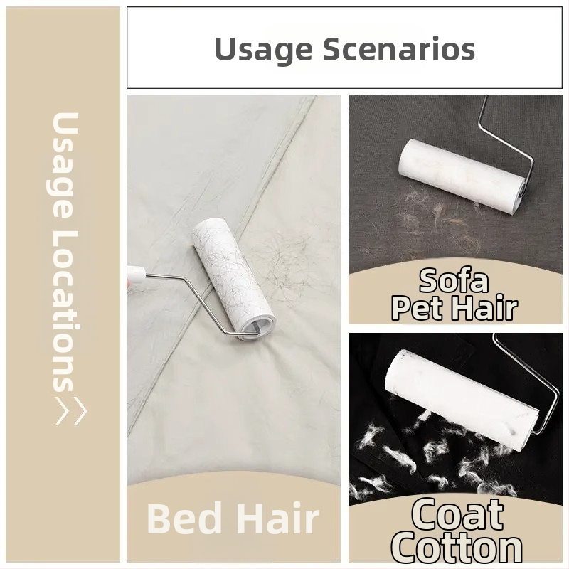 Miaojie ragasztó roller a szőrszálak eltávolítására – műanyag, otthoni tisztítás