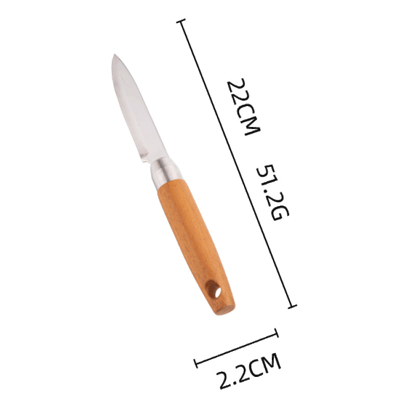 Set de ustensile de bucătărie din oțel inoxidabil 304, cu mâner din lemn – include formator pentru bile de fructe, suport pentru tavă, decupator de sâmburi, cuțit pentru creveți, cuțit de decojit, deschizător de sticle