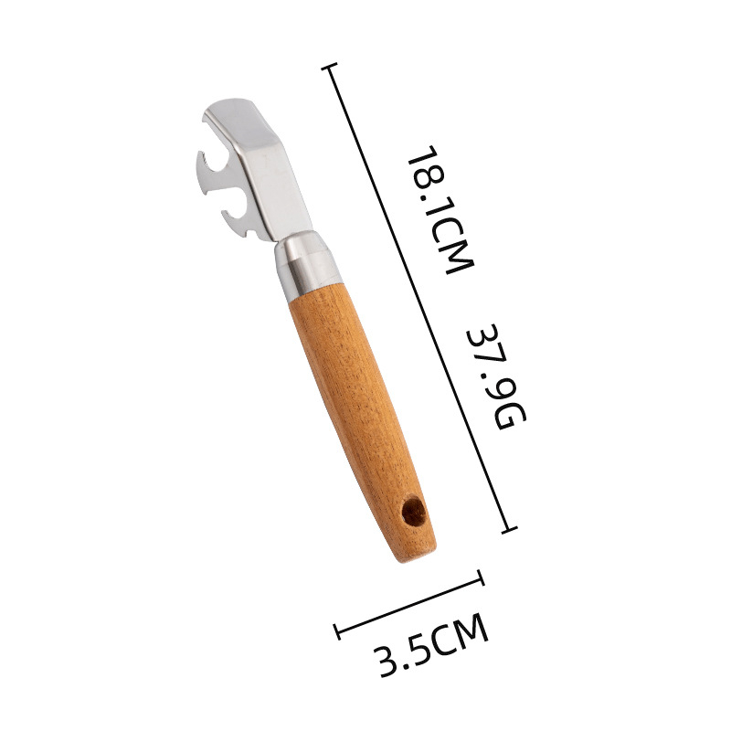Set de ustensile de bucătărie din oțel inoxidabil 304, cu mâner din lemn – include formator pentru bile de fructe, suport pentru tavă, decupator de sâmburi, cuțit pentru creveți, cuțit de decojit, deschizător de sticle
