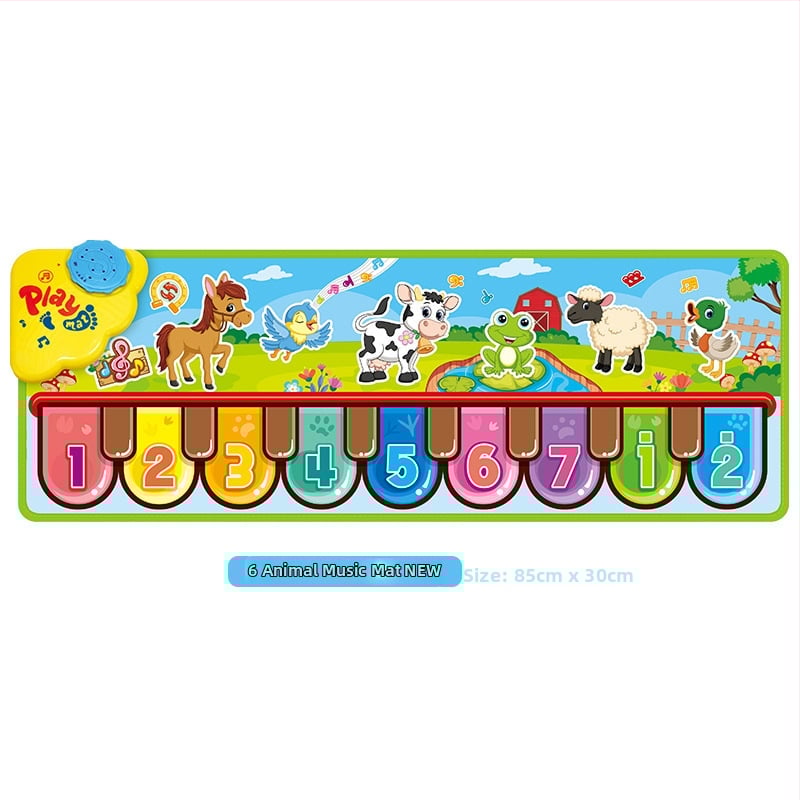 Záznamový nožný klavírmat pre deti – zvieracia hudba, interaktív hracia podložka