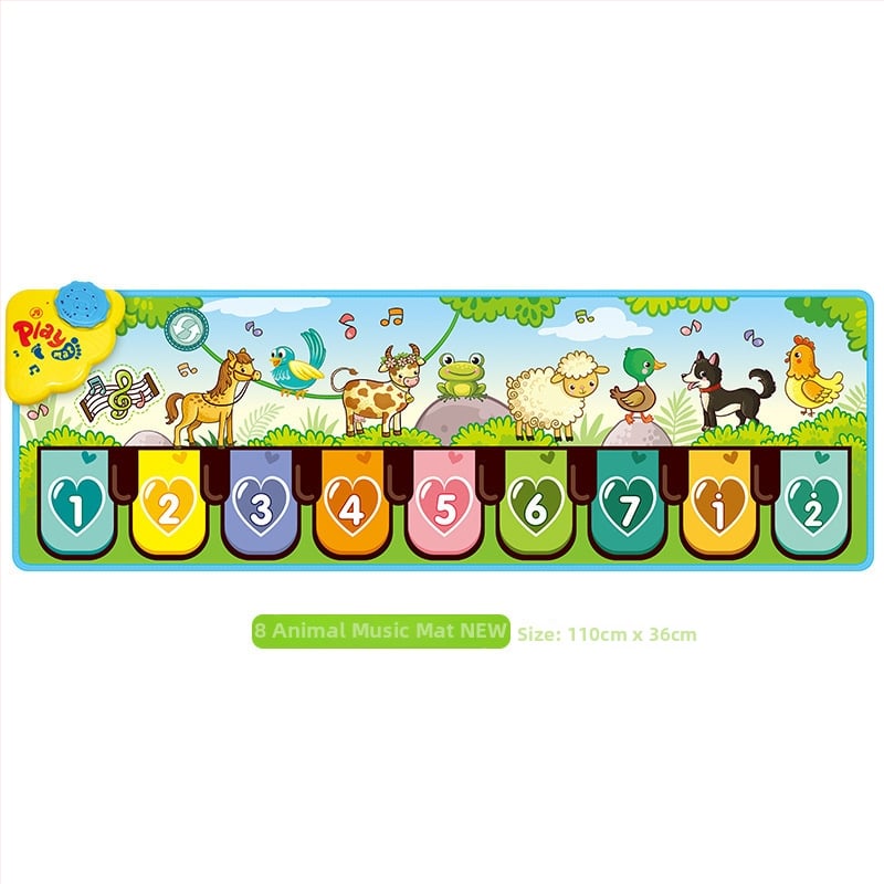 Záznamový nožný klavírmat pre deti – zvieracia hudba, interaktív hracia podložka