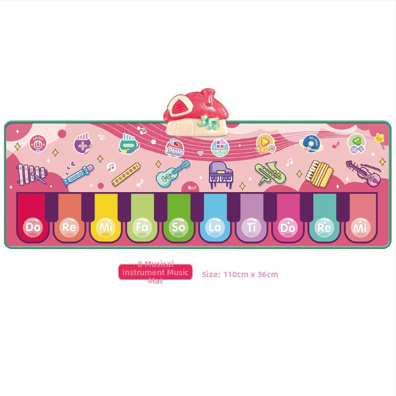 Záznamový nožný klavírmat pre deti – zvieracia hudba, interaktív hracia podložka