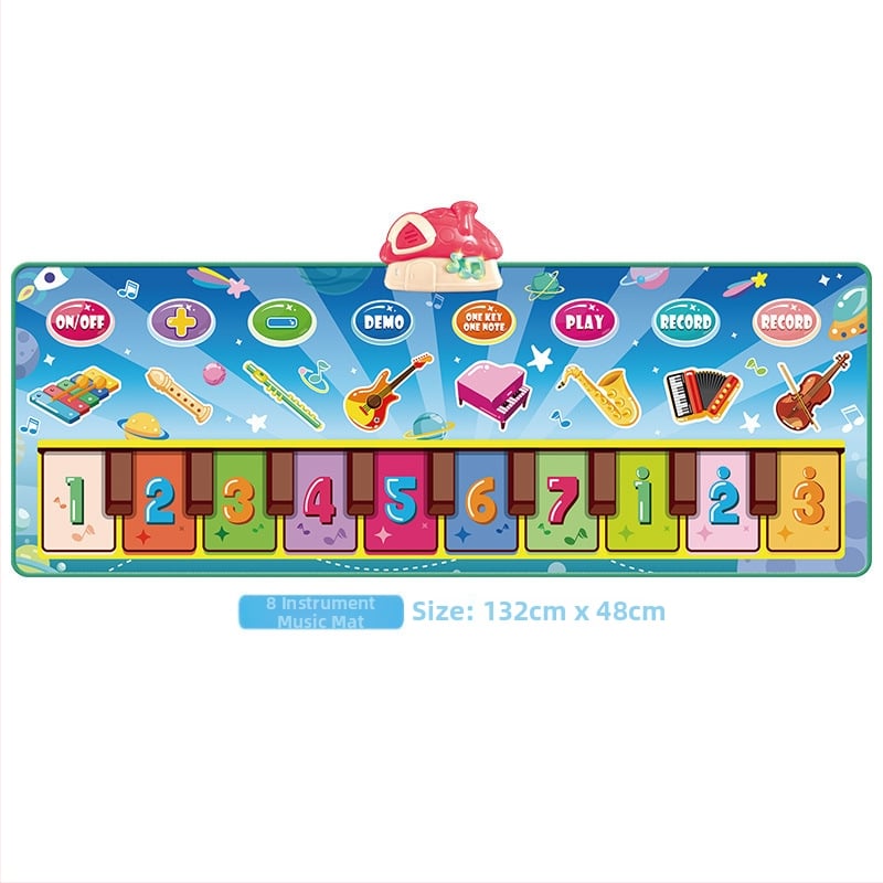 Záznamový nožný klavírmat pre deti – zvieracia hudba, interaktív hracia podložka