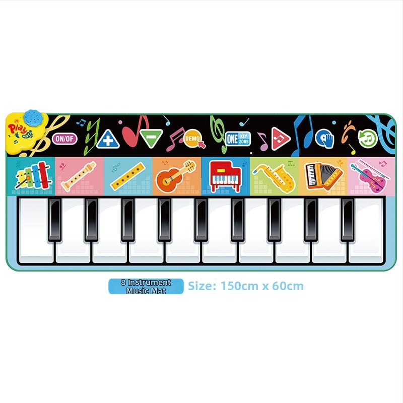 Záznamový nožný klavírmat pre deti – zvieracia hudba, interaktív hracia podložka