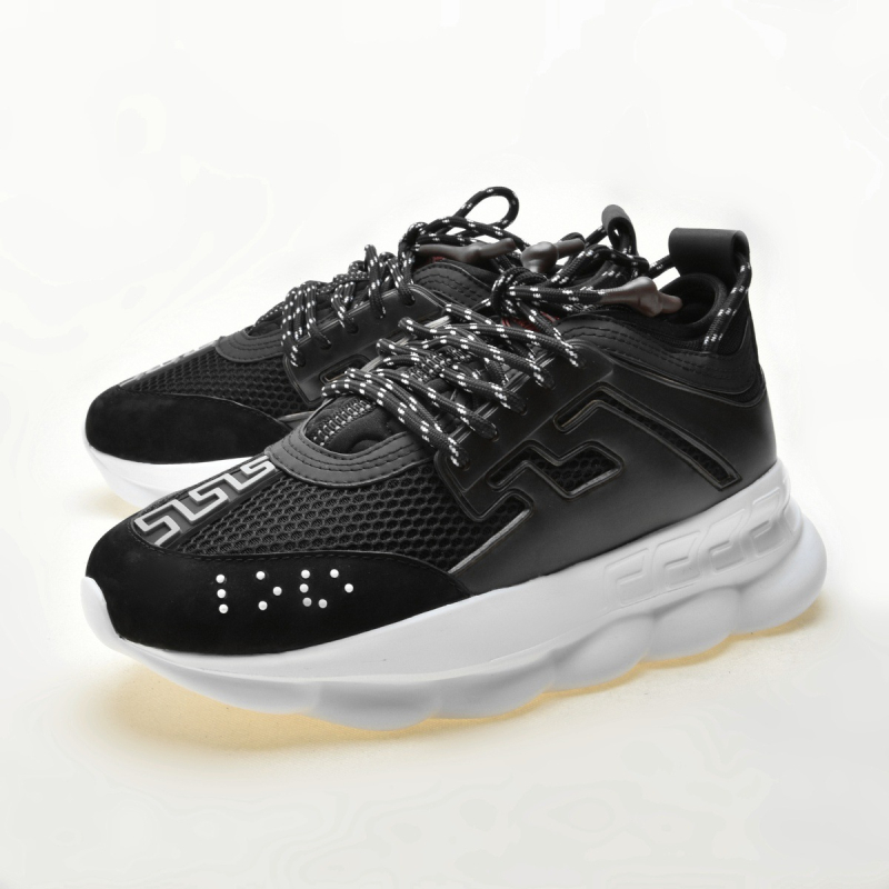 Adidași damă cu talpă groasă, model retro, partea superioară din plasă, design asortat, șireturi, pantofi sport casual pentru primăvară