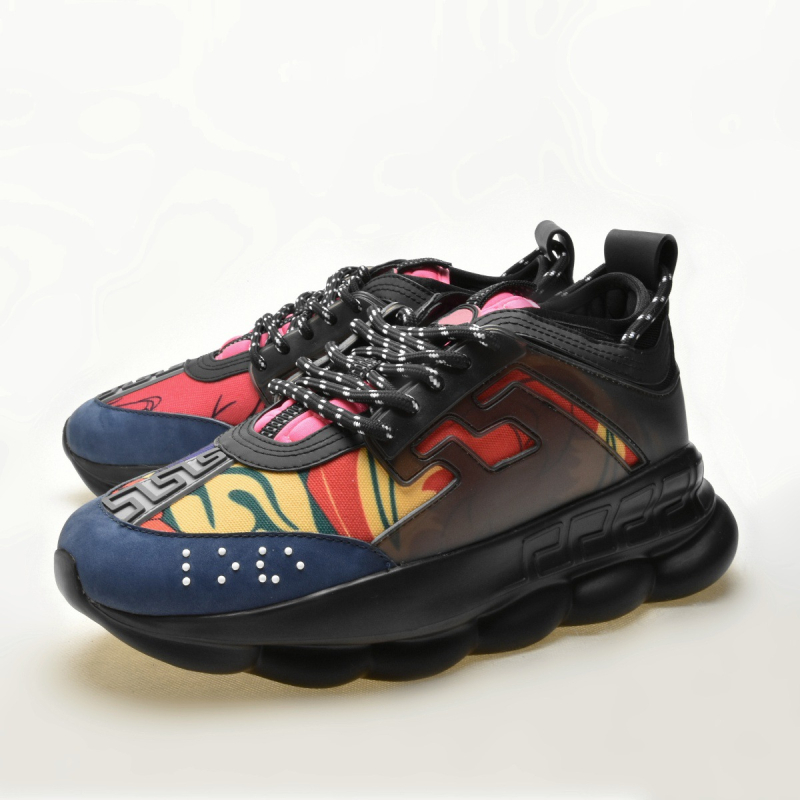 Adidași damă cu talpă groasă, model retro, partea superioară din plasă, design asortat, șireturi, pantofi sport casual pentru primăvară