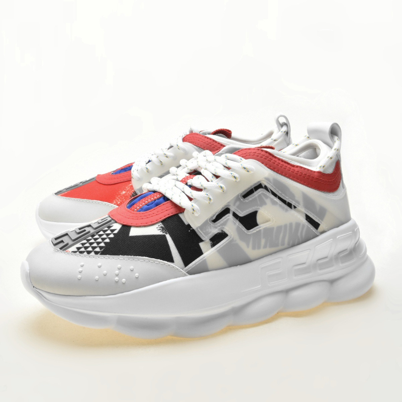 Adidași damă cu talpă groasă, model retro, partea superioară din plasă, design asortat, șireturi, pantofi sport casual pentru primăvară