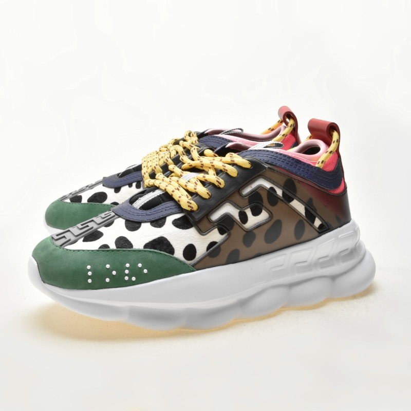 Adidași damă cu talpă groasă, model retro, partea superioară din plasă, design asortat, șireturi, pantofi sport casual pentru primăvară