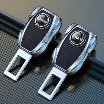 Extensor de centură auto, aliaj de aluminiu + piele, brand jx, personalizare disponibilă, imprimare a logoului