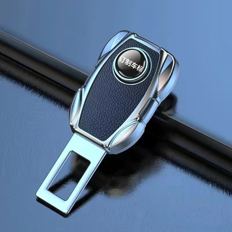 Extensor de centură auto, aliaj de aluminiu + piele, brand jx, personalizare disponibilă, imprimare a logoului