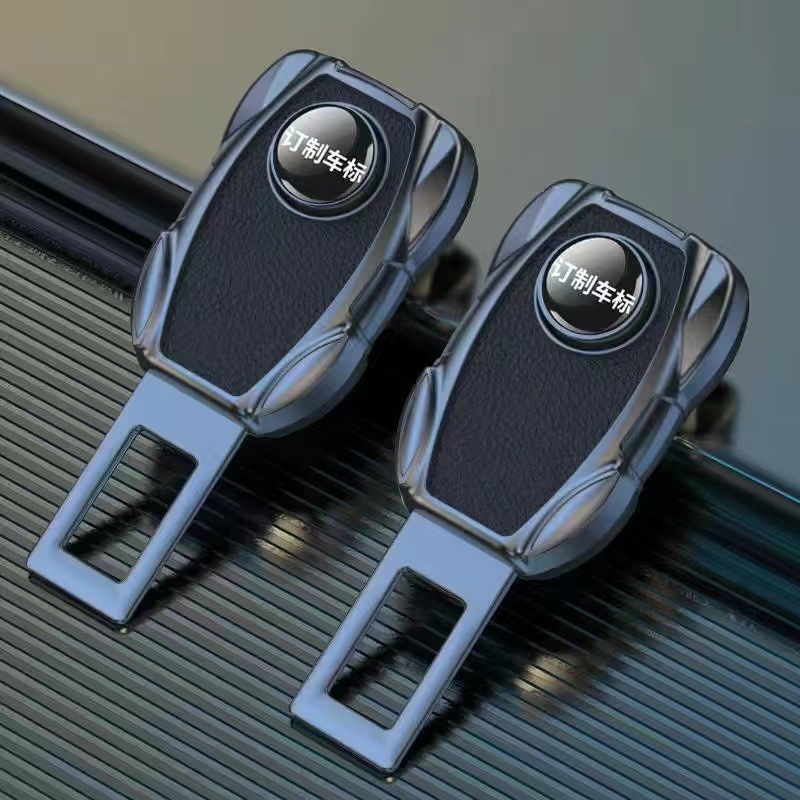 Extensor de centură auto, aliaj de aluminiu + piele, brand jx, personalizare disponibilă, imprimare a logoului