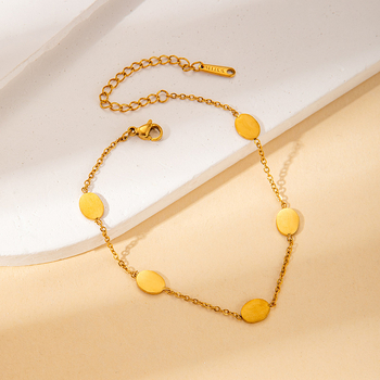 Brățară din oțel inoxidabil pentru femei, finisaj electroplating, design geometric, stil de lux