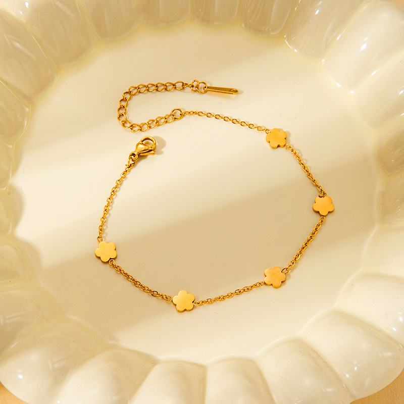 Brățară din oțel inoxidabil pentru femei, finisaj electroplating, design geometric, stil de lux