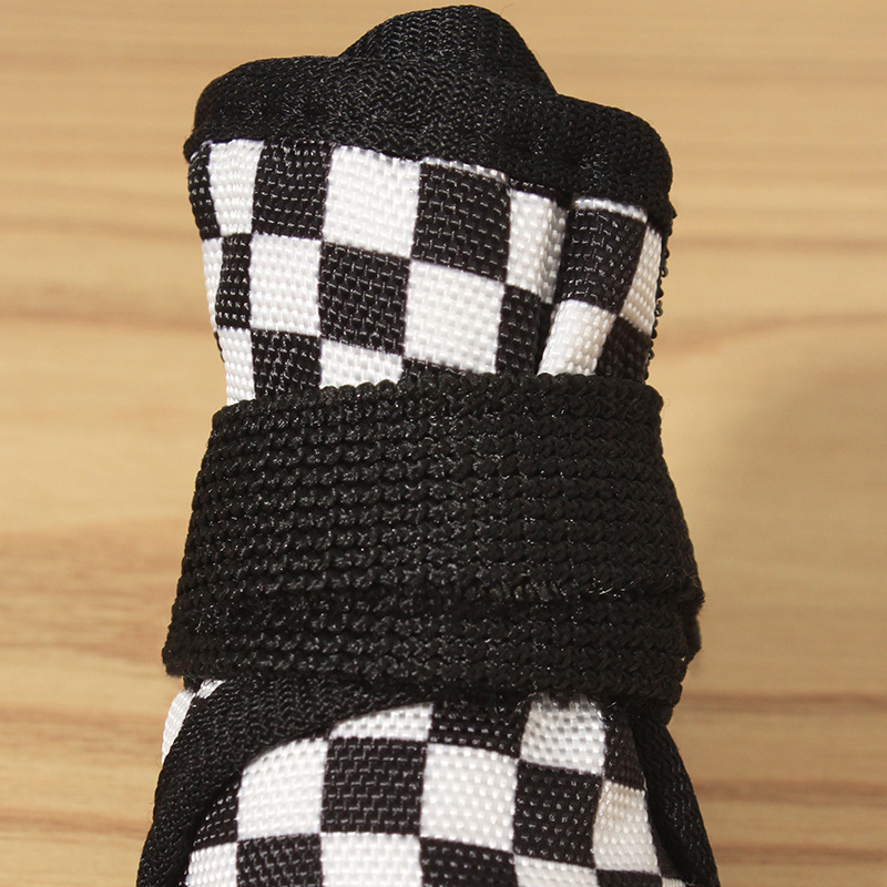 Háziállat cipő – leopard mintás, fleece bélés, univerzális illeszkedés, anyag: szövet, csúszásmentes, melegen tartó, kopásálló