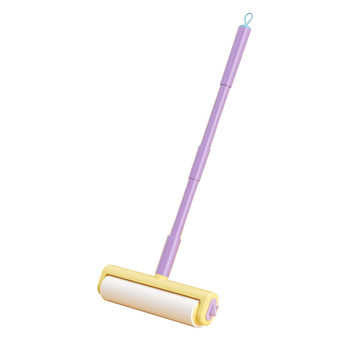 Hosszú nyélű szöszszedő hengerr szőnyegekhez, szélesített görgő, műanyag, márka Kelei