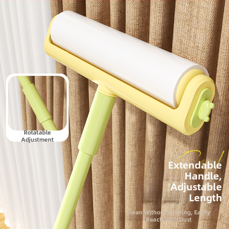 Hosszú nyélű szöszszedő hengerr szőnyegekhez, szélesített görgő, műanyag, márka Kelei