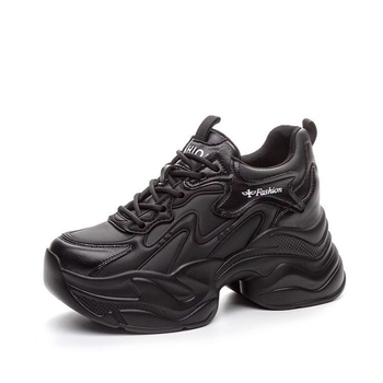 Női split bőr felülettel készült chunky sneakers, fleece belső, gumitalp és magasságot növelő belső talp