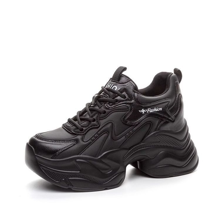 Női split bőr felülettel készült chunky sneakers, fleece belső, gumitalp és magasságot növelő belső talp