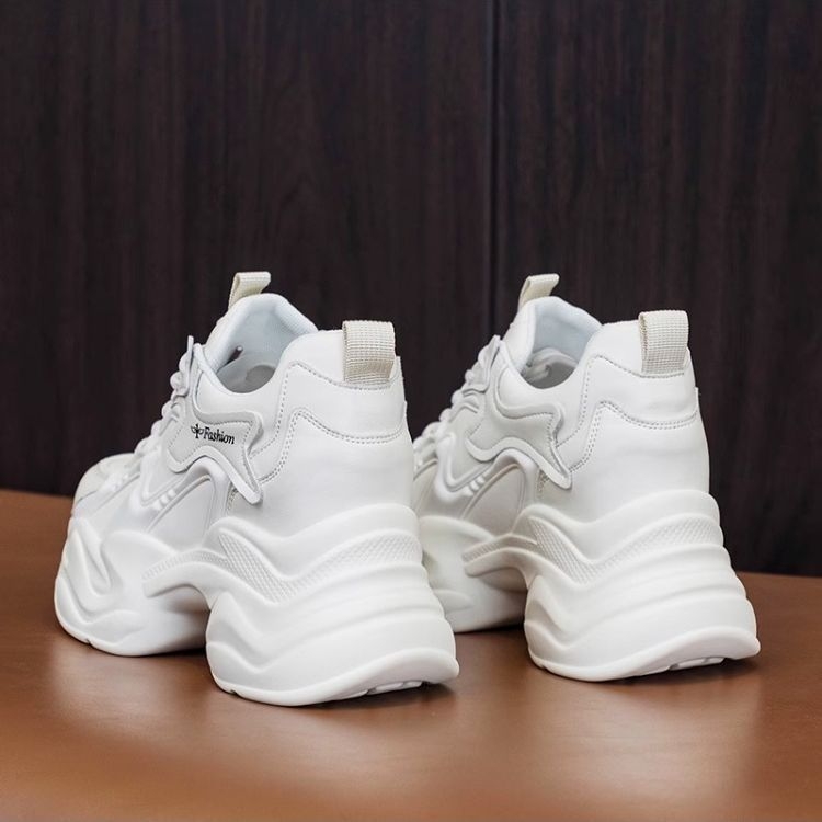 Női split bőr felülettel készült chunky sneakers, fleece belső, gumitalp és magasságot növelő belső talp