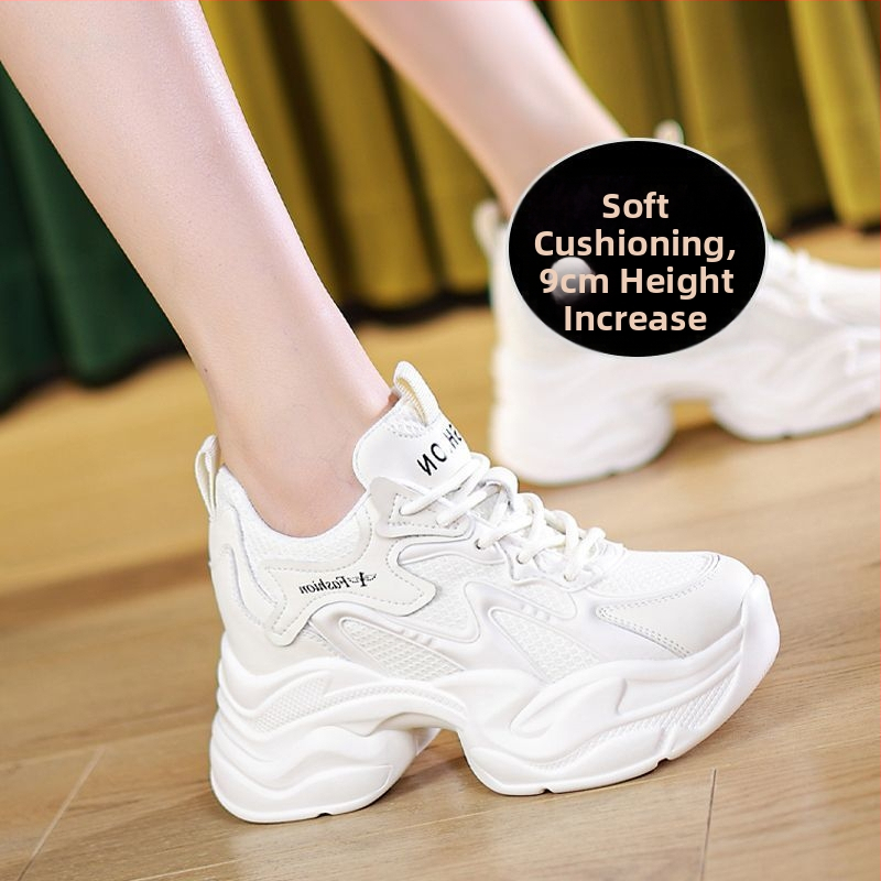 Dámske tenisky s hrubou podrážkou zo split kože, fleecová vnútorná výstelka a výškový vnútorný vložka