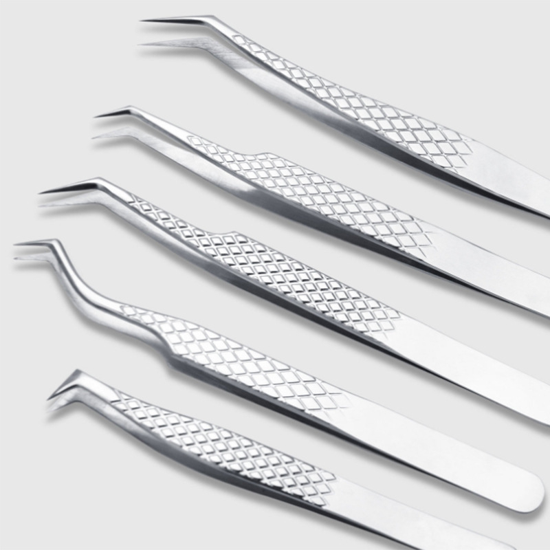 Clește pentru gene false – precizie înaltă pentru grafting, design cu plasă încrucișată și clips pentru sprâncene