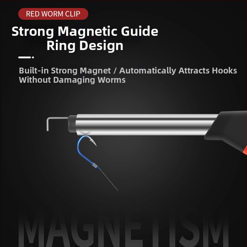 Mengda Teljesen automata rozsdamentes acél csalihordozó, gumiszalaggal és élő giliszta csipesszel – Többfunkciós horgászfelszerelés