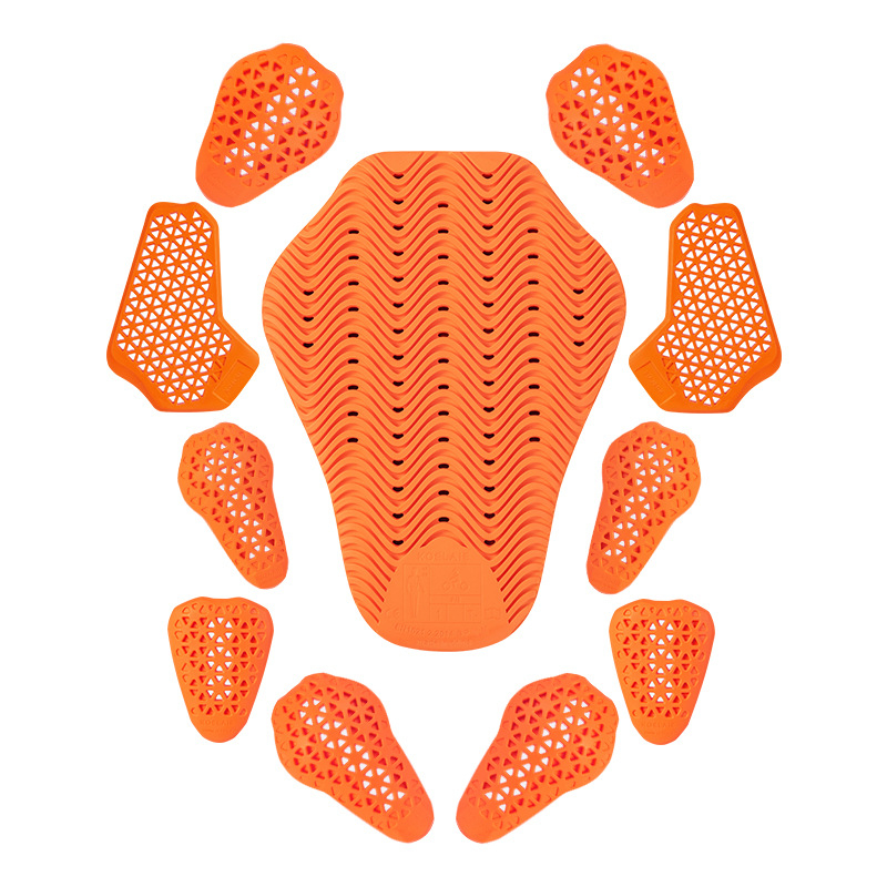 KOELAIE kerékpáros védőfelszerelés készlet beépített védőelemekkel – hát-, térd-, csípő- és könyökvédelem, CE tanúsítvány, PU anyag