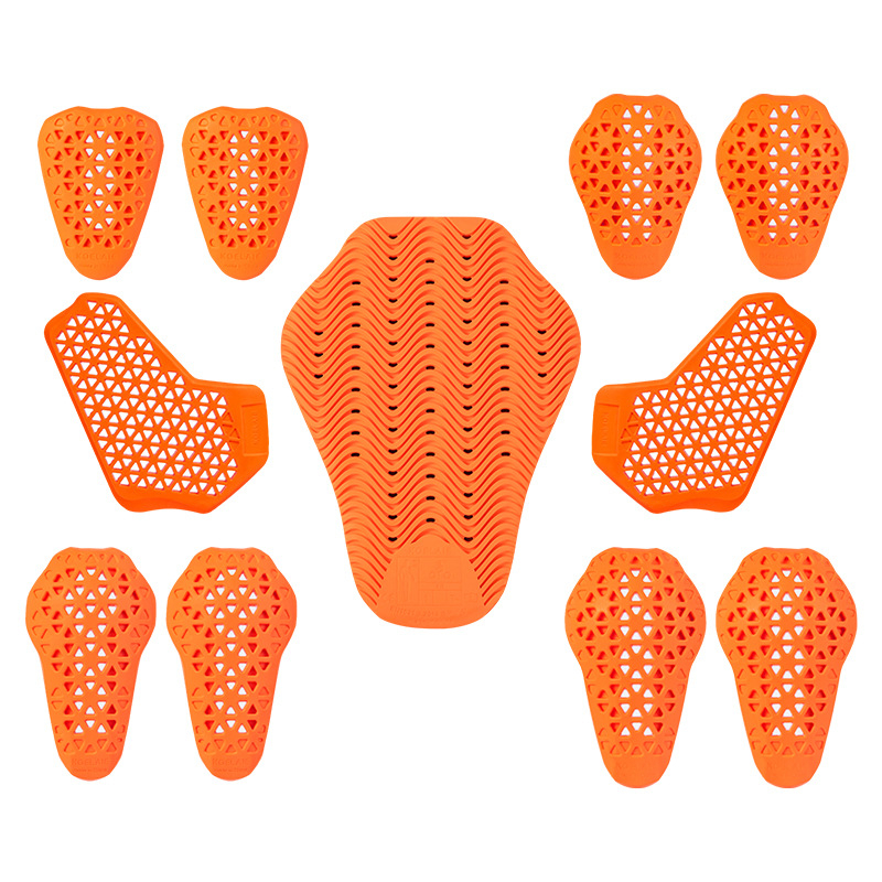 KOELAIE kerékpáros védőfelszerelés készlet beépített védőelemekkel – hát-, térd-, csípő- és könyökvédelem, CE tanúsítvány, PU anyag