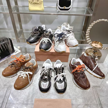 Balerini casual zilnic cu șireturi, partea superioară din piele de vițel/plasă, căptușeală din piele de oaie/plasă, talpă cu formă originală