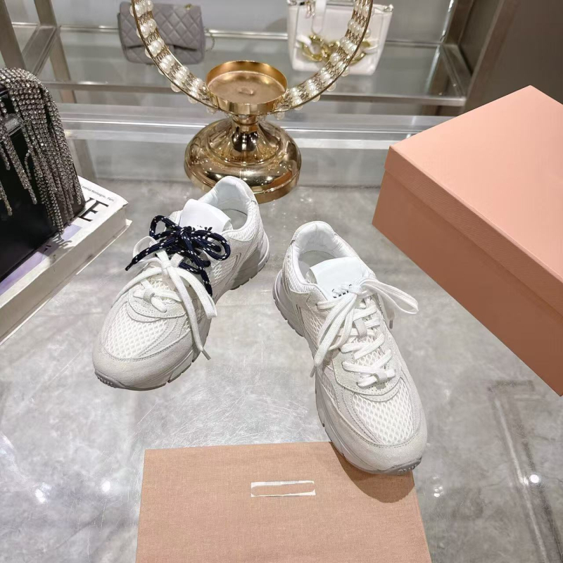 Balerini casual zilnic cu șireturi, partea superioară din piele de vițel/plasă, căptușeală din piele de oaie/plasă, talpă cu formă originală