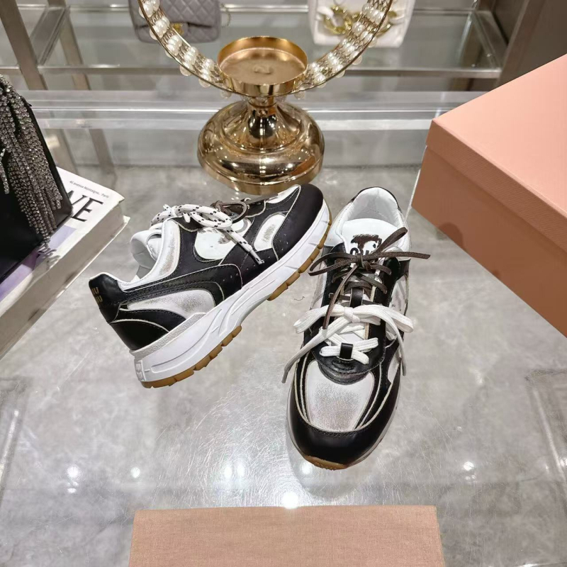 Balerini casual zilnic cu șireturi, partea superioară din piele de vițel/plasă, căptușeală din piele de oaie/plasă, talpă cu formă originală