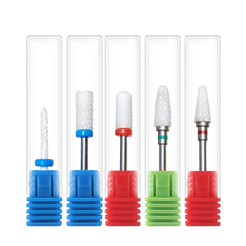 Σετ κεραμικών κεφαλών λείανσης νυχιών, 5 τεμάχια, από κεραμικό υλικό και βολφραμικός χάλυβας, 32 g, για αφαίρεση νυχιών