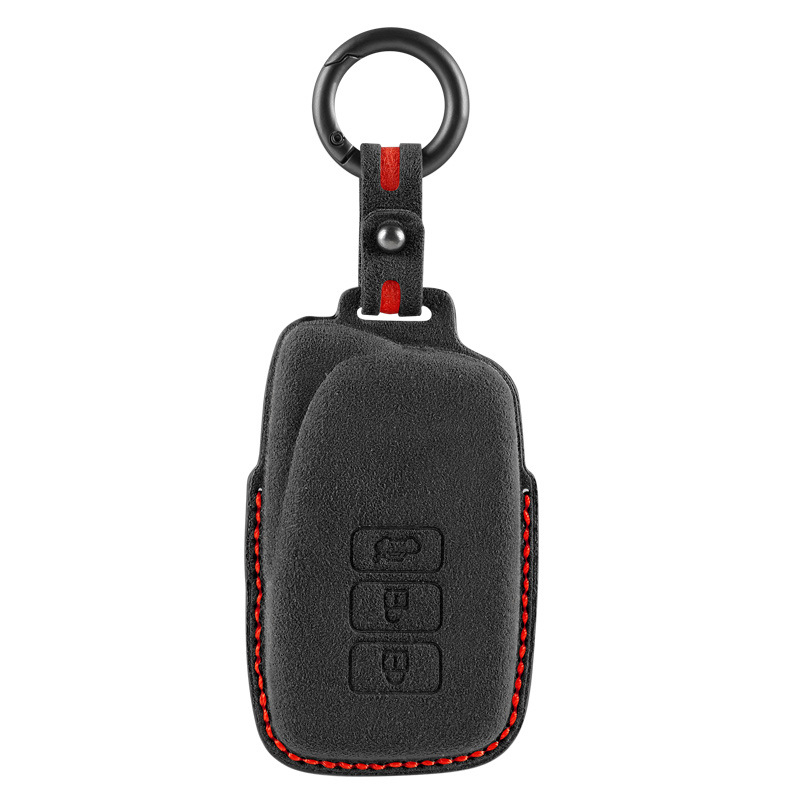 Husă pentru cheia Lexus cu interior din Alcantara suede, marca SNBLO, personalizare disponibilă și imprimare a logo-ului