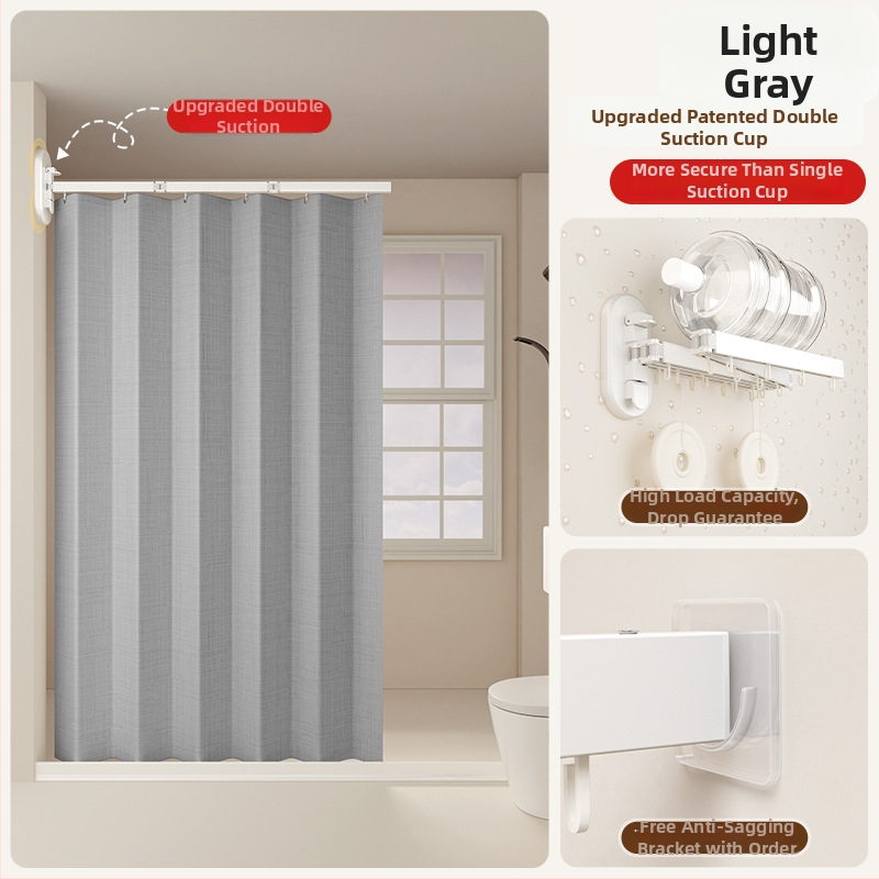 Sprchová záves na deliacu kúpeľňu, polyester, nordický štýl, vzor: jednobarevný alebo karikatúra, Smart brand intelligence