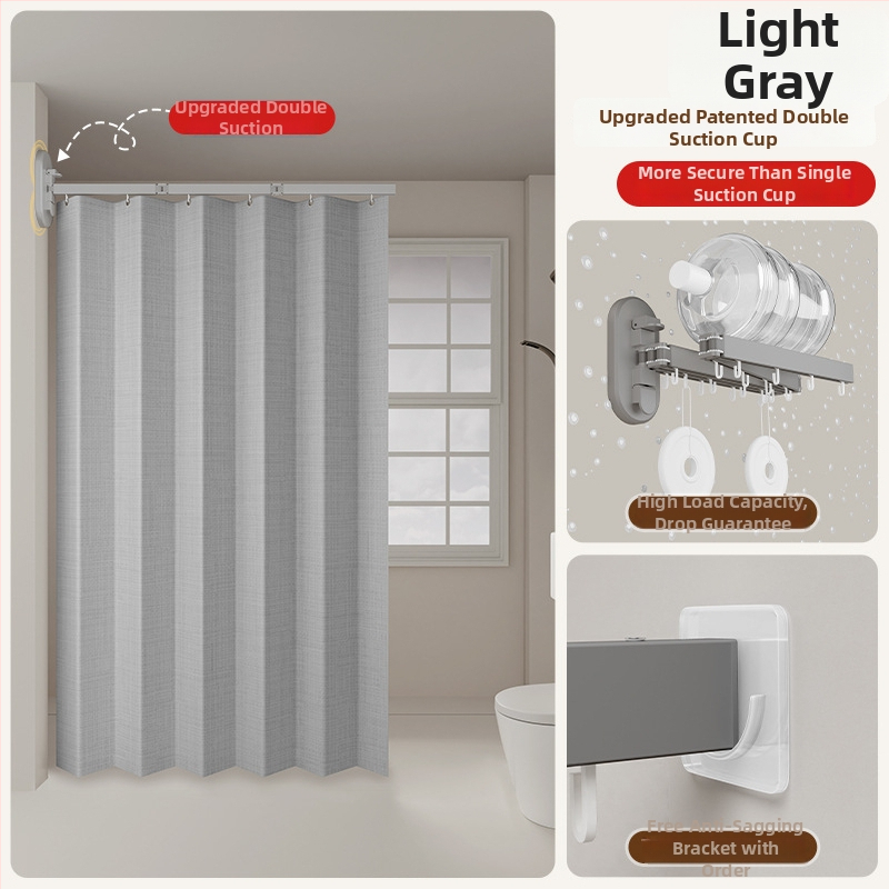 Sprchová záves na deliacu kúpeľňu, polyester, nordický štýl, vzor: jednobarevný alebo karikatúra, Smart brand intelligence