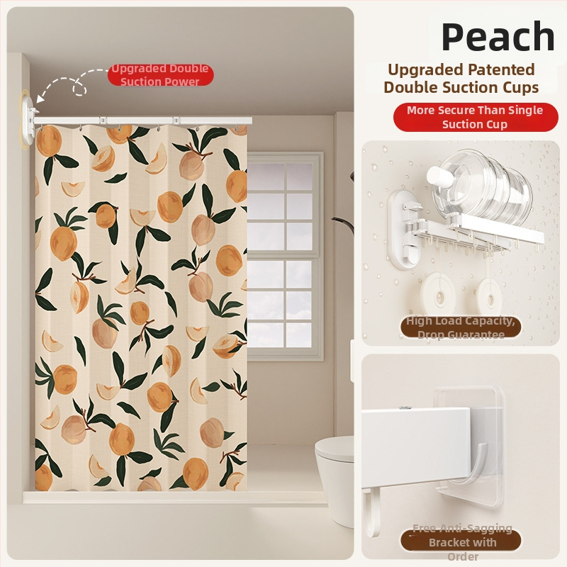 Sprchová záves na deliacu kúpeľňu, polyester, nordický štýl, vzor: jednobarevný alebo karikatúra, Smart brand intelligence