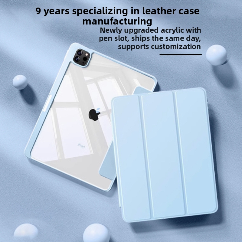 Ochranný obal na iPad - akrylový, magnetický, proti pádu, funkcia spánku, držiak/stojan, kompatibilný s iPad Pro (akrylový; magnetický; proti pádu; funkcia spánku; držiak/stojan)