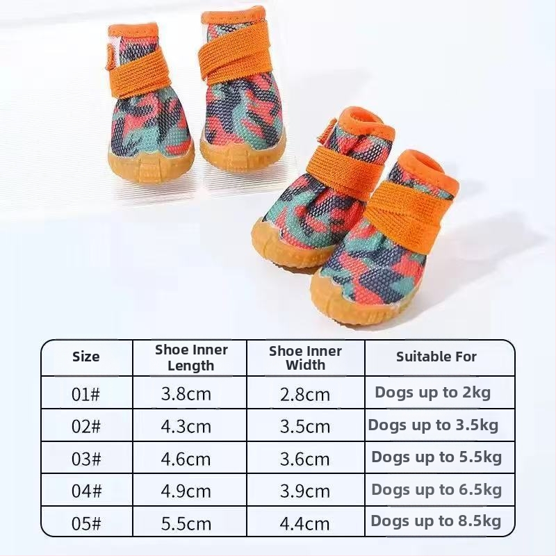 Star Dog kis kutyák számára cipő - csúszásmentes, kopásálló gumi, mindennapi stílus, 4 darabos készlet