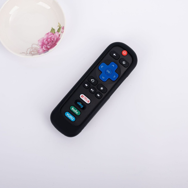 Szilikon távirányító tok TCL Roku 280-hoz pánttal, nordic stílus, csúszásmentes, leesés elleni védelem