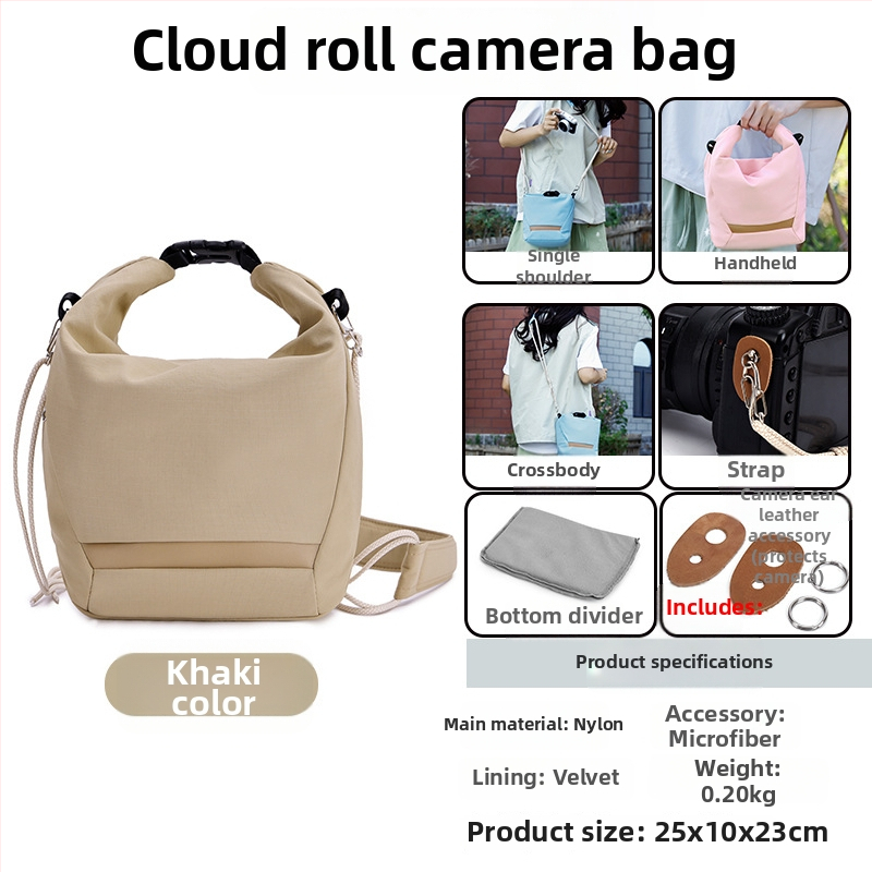 Taška na zrkadlovku z nylonu, ramenný štýl, unisex, uvedená na trh na jeseň 2024