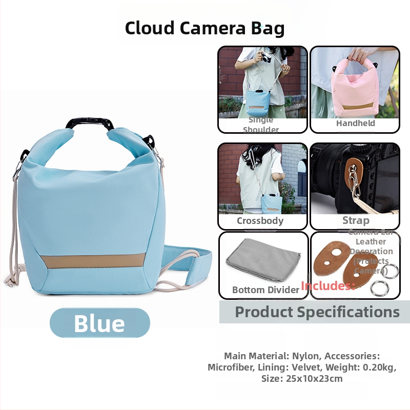 Taška na zrkadlovku z nylonu, ramenný štýl, unisex, uvedená na trh na jeseň 2024