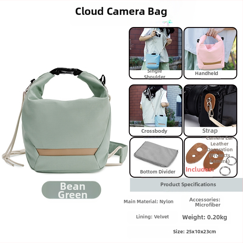 Taška na zrkadlovku z nylonu, ramenný štýl, unisex, uvedená na trh na jeseň 2024