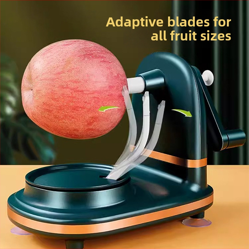 Jablkový šúpač s ručným pohonom – viacúčelový, nerezová oceľ + ABS, moderný minimalistický dizajn