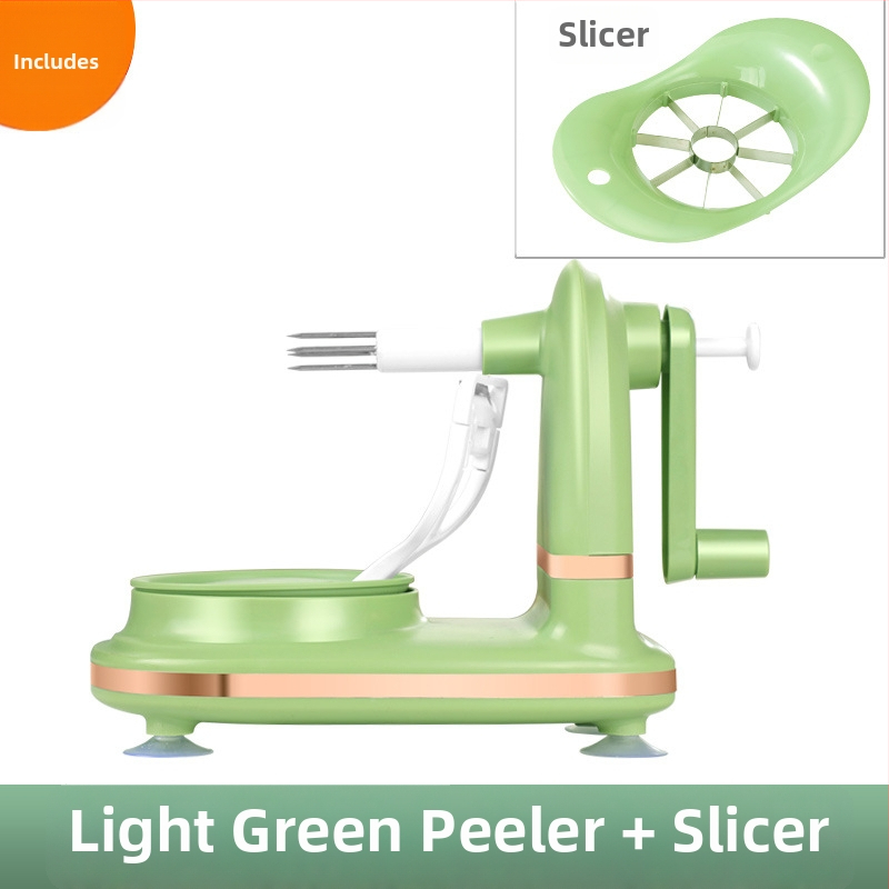 Jablkový šúpač s ručným pohonom – viacúčelový, nerezová oceľ + ABS, moderný minimalistický dizajn