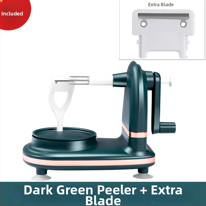 Jablkový šúpač s ručným pohonom – viacúčelový, nerezová oceľ + ABS, moderný minimalistický dizajn