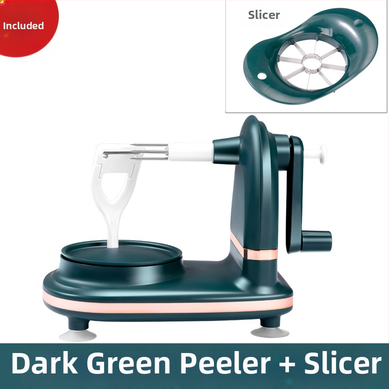 Jablkový šúpač s ručným pohonom – viacúčelový, nerezová oceľ + ABS, moderný minimalistický dizajn