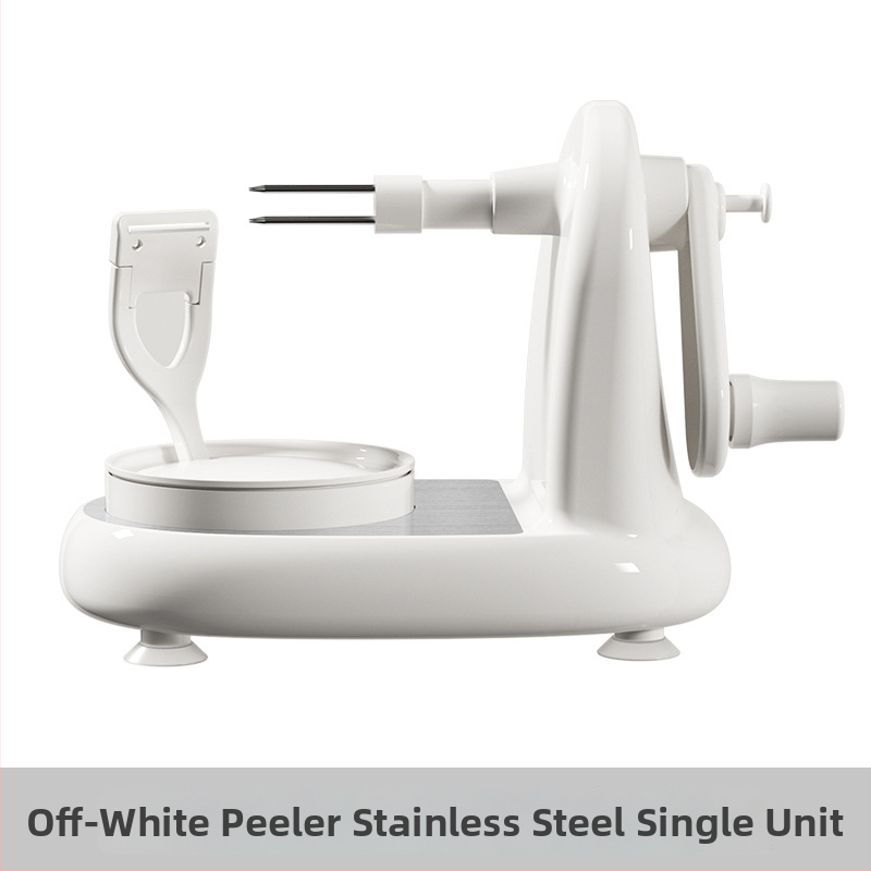 Jablkový šúpač s ručným pohonom – viacúčelový, nerezová oceľ + ABS, moderný minimalistický dizajn